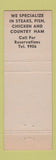 Matchbook Cover - Reception Club Kenton TN