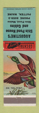 Matchbook Cover - Augustine's Shin Pond House and Cabins Patten ME