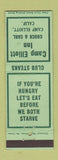 Matchbook Cover - Camp Elliott Inn CA