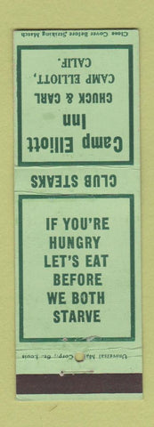 Matchbook Cover - Camp Elliott Inn CA
