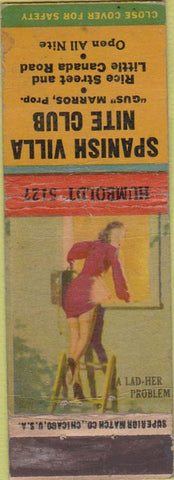 Matchbook Cover - Spanish Villa Nite Club St Paul MN pinup WORN
