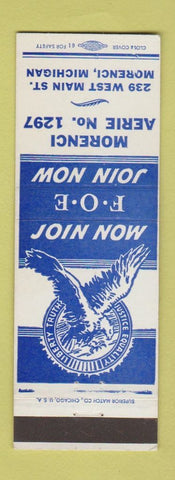 Matchbook Cover - Eagles Club Morenci MI