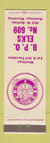 Matchbook Cover - Elks Club Rawlings WY