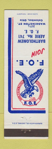 Matchbook Cover - Elks Club Columbus OH Bartholomew