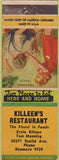 Matchbook Cover - Killeen's Restaurant OH?