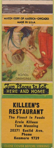 Matchbook Cover - Killeen's Restaurant OH?