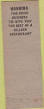 Matchbook Cover - Killeen's Restaurant OH?