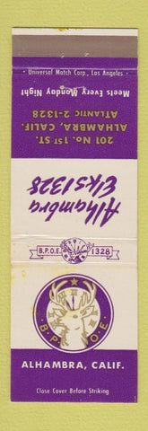 Matchbook Cover - Elks Club Alhambra CA