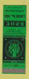 Matchbook Cover - Elks Lodge Levittown NY GREEN