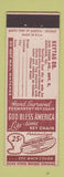 Matchbook Cover - God Bless America Key Chain Chicago IL Keytag offer