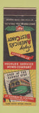 Matchbook Cover - ABC America's Best Candy Berlo Vending train Philadelphia PA