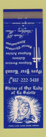 Matchbook Cover - Shrine of Our Lady La Salette Attleboro MA