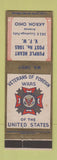 Matchbook Cover - VFW Purple Heart Post Akron OH