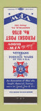Matchbook Cover - VFW Peroski Post Sheffield PA low phone #