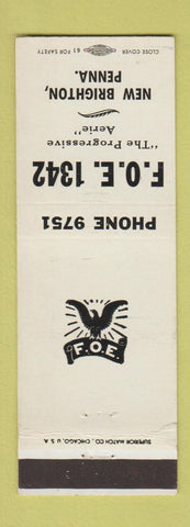 Matchbook Cover - Eagles Club New Brighton PA