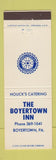 Matchbook Cover - Boyertown Inn Rotary International Boyertown PA
