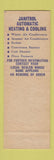 Matchbook Cover - Janitrol Heating Cooling Love Coal New Castle PA