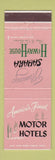 Matchbook Cover - Flamingo Hotels Motor Hotels