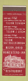 Matchbook Cover - Homestead Inn Restaurant Milan OH