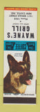 Matchbook Cover - Wayne's Grill New Castle IN Great German Shepherd