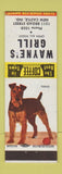 Matchbook Cover - Wayne's Grill New Castle IN Terrier Dog