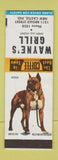 Matchbook Cover - Wayne's Grill New Castle IN Boxer Dog