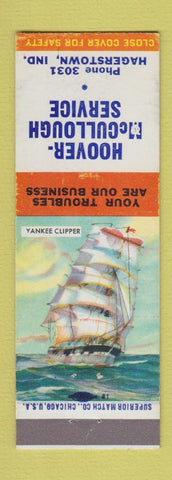 Matchbook Cover - Hoover McCullough Service Hagerstown IN WEAR