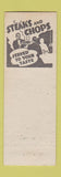 Matchbook Cover - Wayne's Grill New Castle IN Yankee Clipper