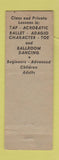 Matchbook Cover - Hal Lally Dance School Holyoke MA