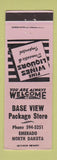 Matchbook Cover - Base View Package Liquor Emerado ND