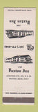 Matchbook Cover - Paxton Inn Paxton MA