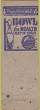 Matchbook Cover - Milwaukee Bowling Alleys