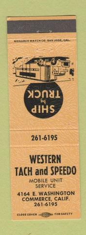 Matchbook Cover - Western Tach and Speedo Commerce CA