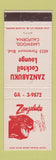 Matchbook Cover - Zanzabuku Cocktail Lounge Lakewood CA
