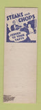 Matchbook Cover - Wayne's Grill New Castle IN fishing scene