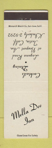 Matchbook Cover - Mella De Inn Tustin CA