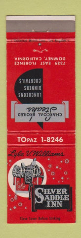 Matchbook Cover - Silver Saddle Inn Downey CA