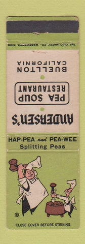 Matchbook Cover - Andersen's Pea Soup Restaurant Buellton CA WEAR