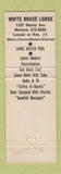 Matchbook Cover - White House Lodge Monterey CA