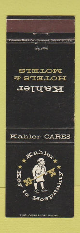 Matchbook Cover - Kahler Motels Hotels Rochester Hibbing Moorhead MN
