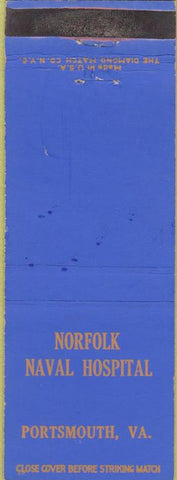 Matchbook Cover - Norfolk Naval Hospital Portsmouth VA