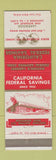 Matchbook Cover - California Federal Savings Lakewood CA
