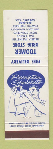 Matchbook Cover - Toomer Drug Store Auburn AL