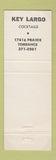 Matchbook Cover - Key Largo Bar Torrance CA