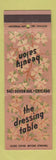 Matchbook Cover - The Dressing Table Beauty Salon Chicago IL WEAR