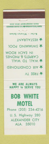 Matchbook Cover - Bob White Motel Alexander City AL
