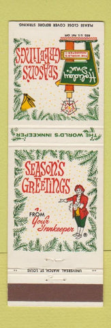 Matchbook Cover - Holiday Inn Forrest City AR Christmas