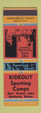 Matchbook Cover - Rideout Sporting Camps Danforth ME