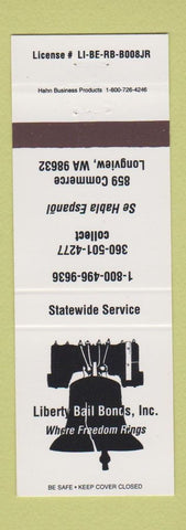 Matchbook Cover - Liberty Bell Bonds Longview WA