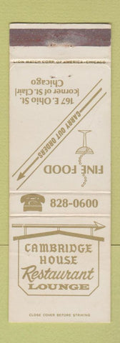Matchbook Cover - Cambridge House Restaurant Chicago IL WEAR